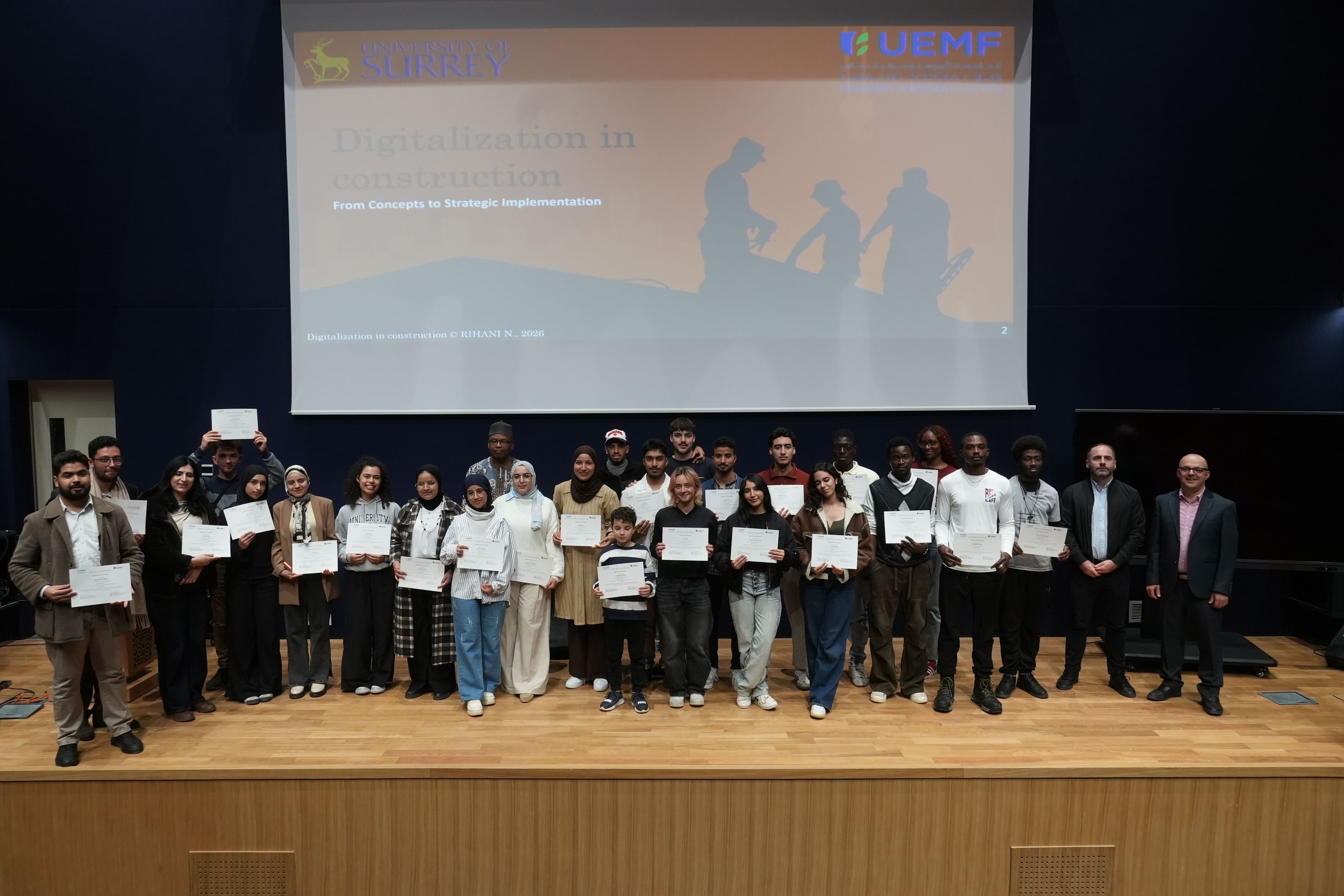 UEMF & University of Surrey : un workshop en génie civil dédié à la construction digitale et durable