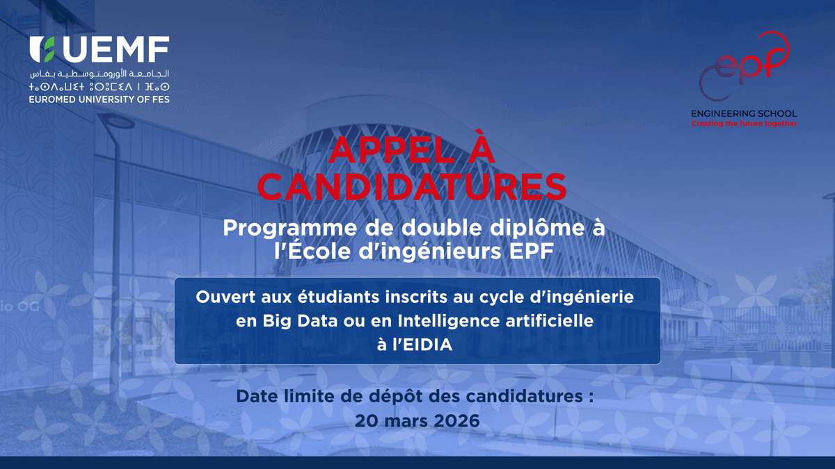 [Appel à candidatures] Programme de double diplôme à l'École d'ingénieurs EPF