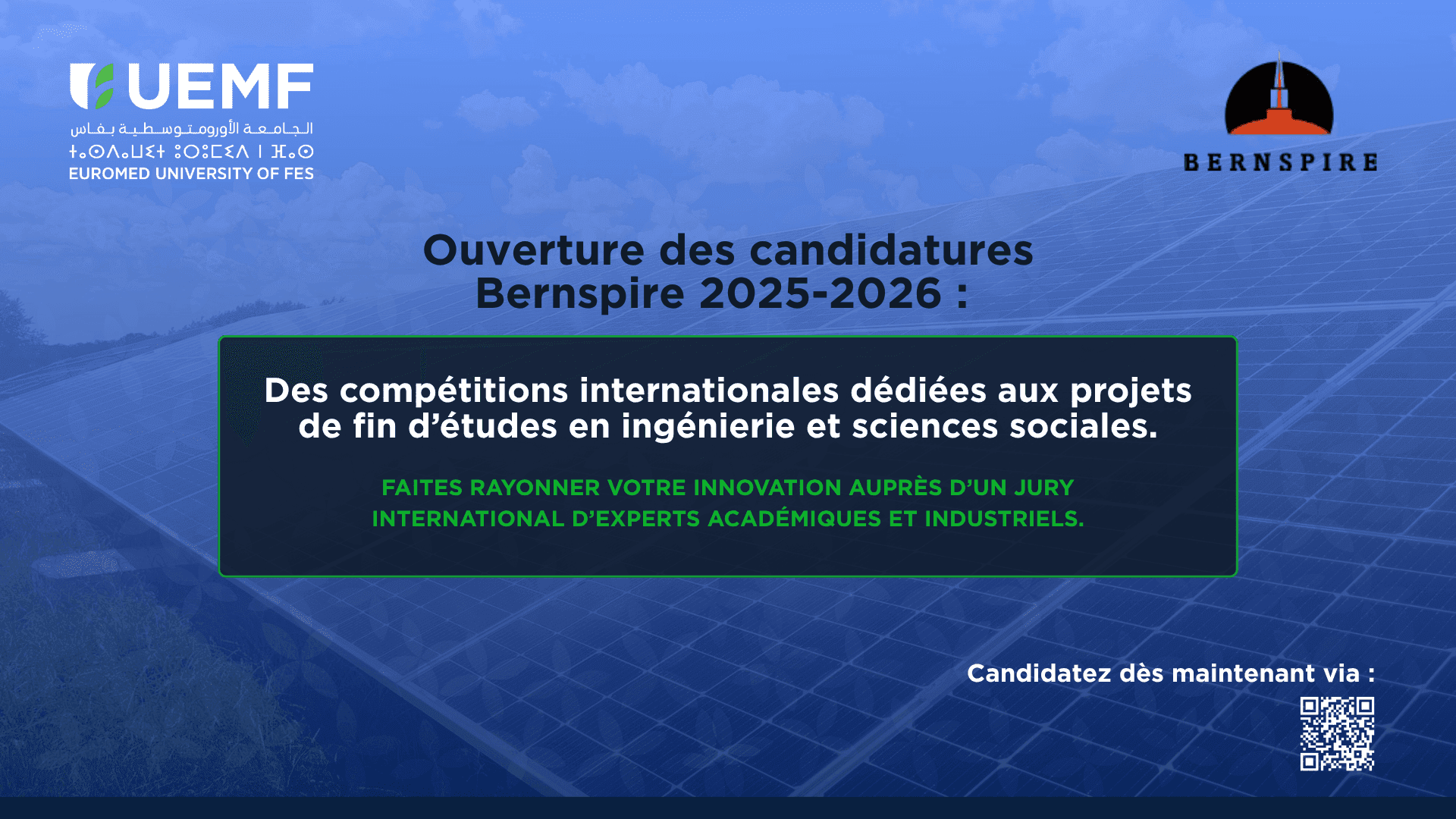 Bernspire 2025-2026 : ouverture des candidatures aux compétitions internationales dédiées aux étudiants