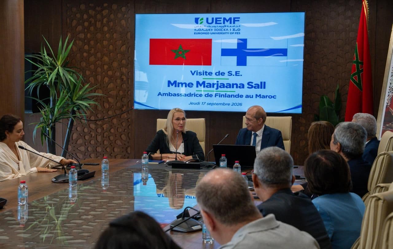 Visite de S.E. Mme Marjaana Sall, Ambassadrice de Finlande au Maroc, à l’Université Euromed de Fès