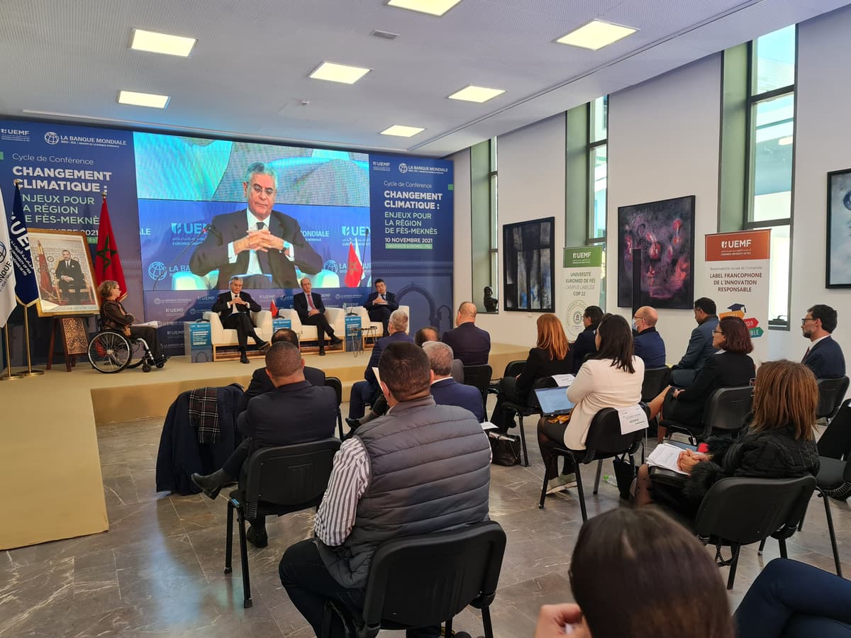 l'UEMF et la Banque Mondiale co-organisent une conférence sur les changements climatiques : enjeux pour la région de Fès-Meknès