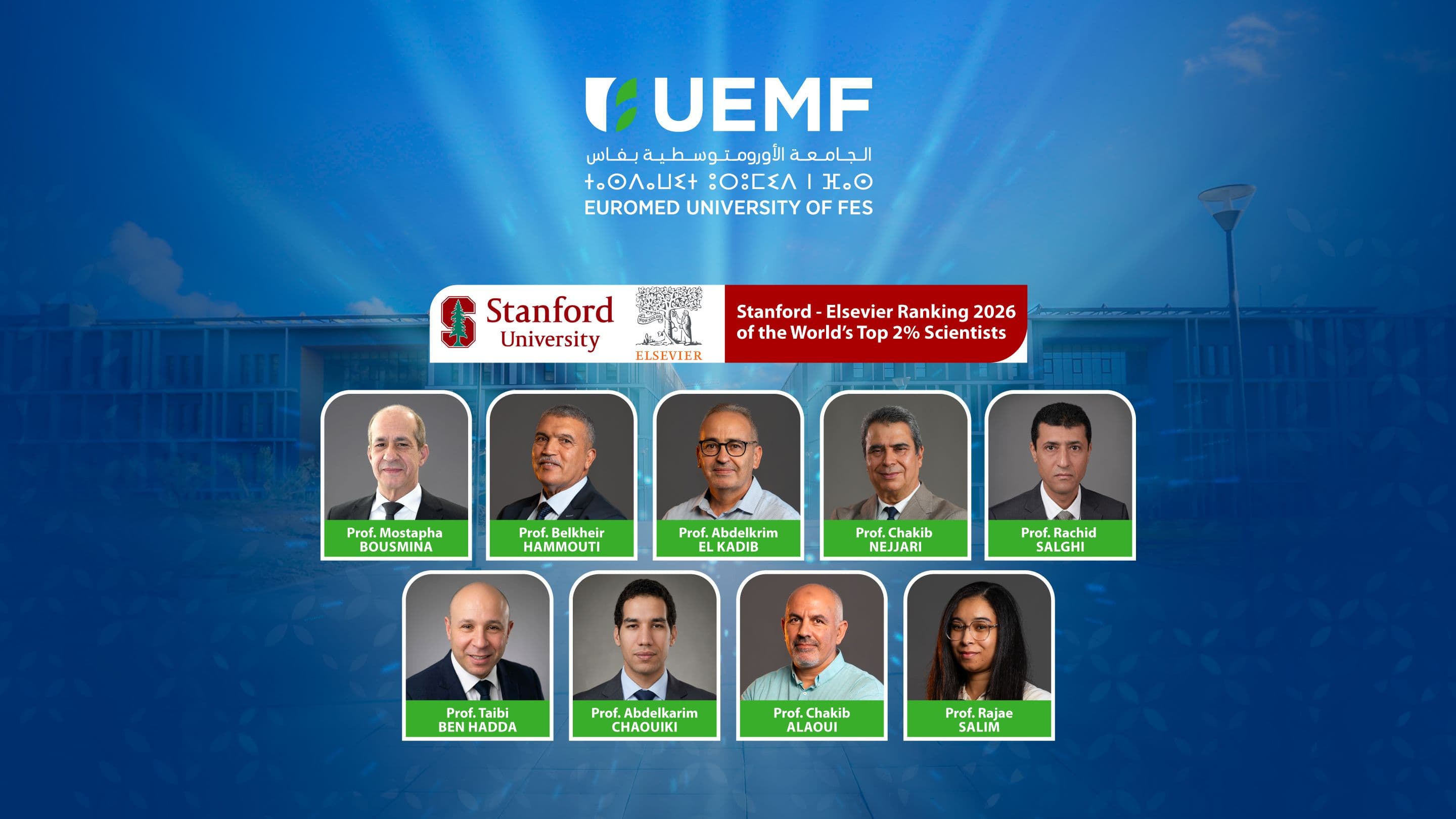 Le classement international Stanford-Elsevier 2026 : neuf chercheurs de l’UEMF parmi les scientifiques les plus impactants au monde