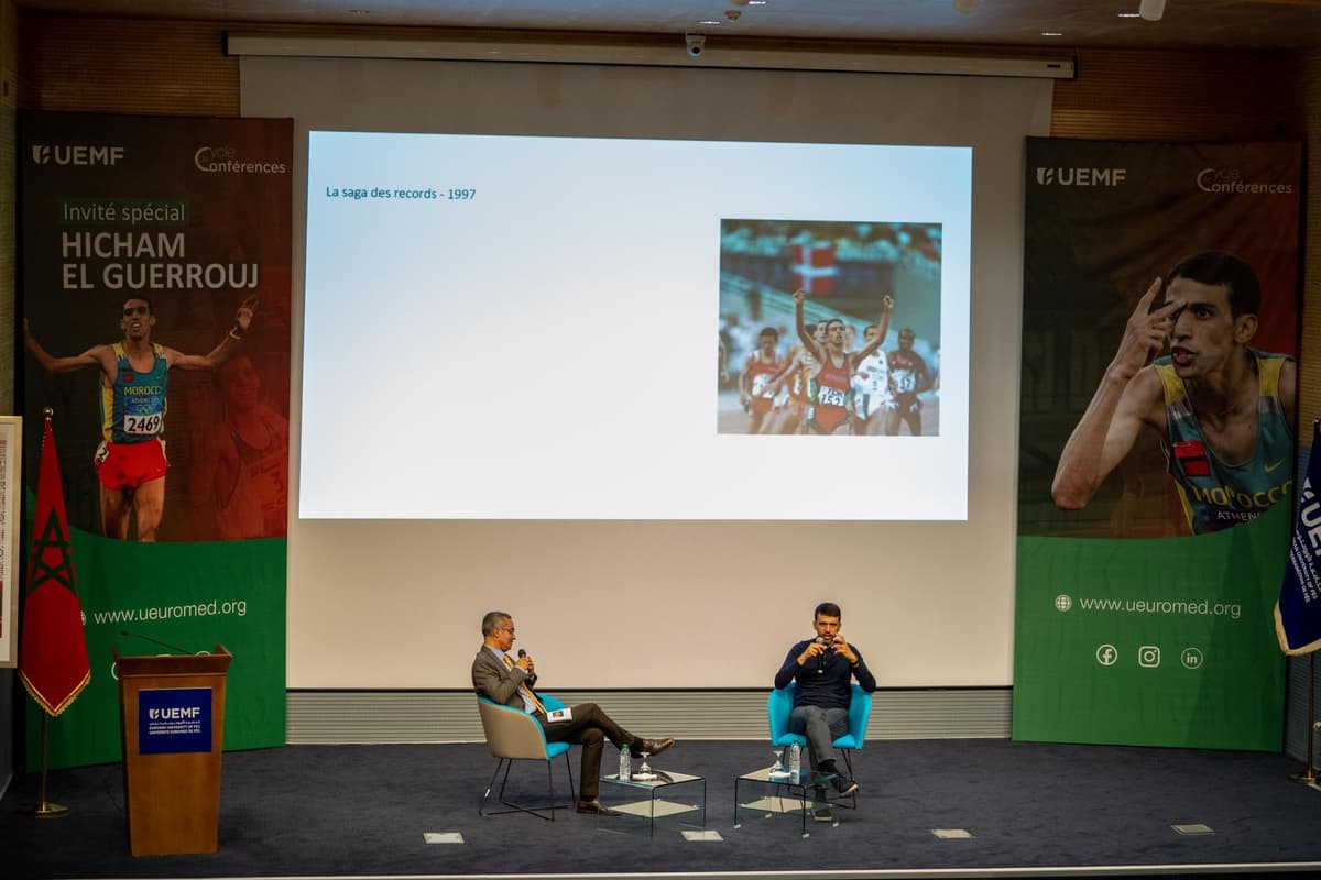 L’UEMF reçoit la légende mondiale des JO et le quadruple champion du monde Hicham El Gerrouj