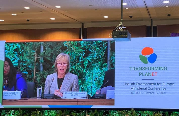 9ème Conférence ministérielle "Environnement pour l’Europe" : Pr. Maha Gmira présente la vision de l'UEMF et son engagement pour la réalisation des ODD