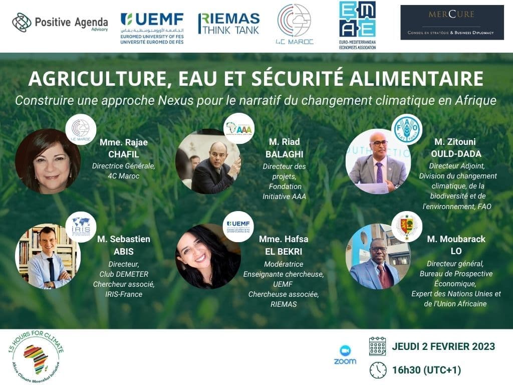 Table-ronde: eau, agriculture et sécurité alimentaire, construire une approche Nexus pour le narratif du changement climatique en Afrique