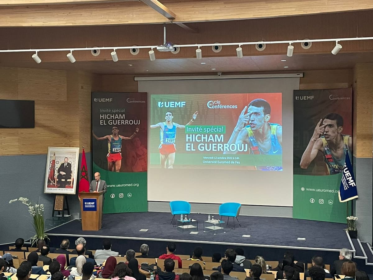 L’UEMF reçoit la légende mondiale des JO et le quadruple champion du monde Hicham El Gerrouj